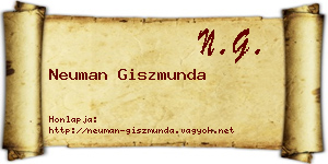 Neuman Giszmunda névjegykártya